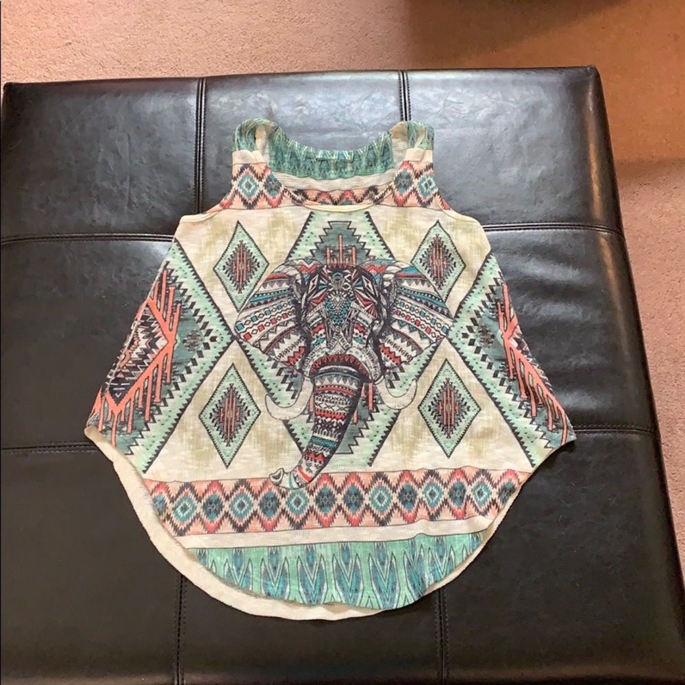 Gaze USA Elephant Boho tank top medium